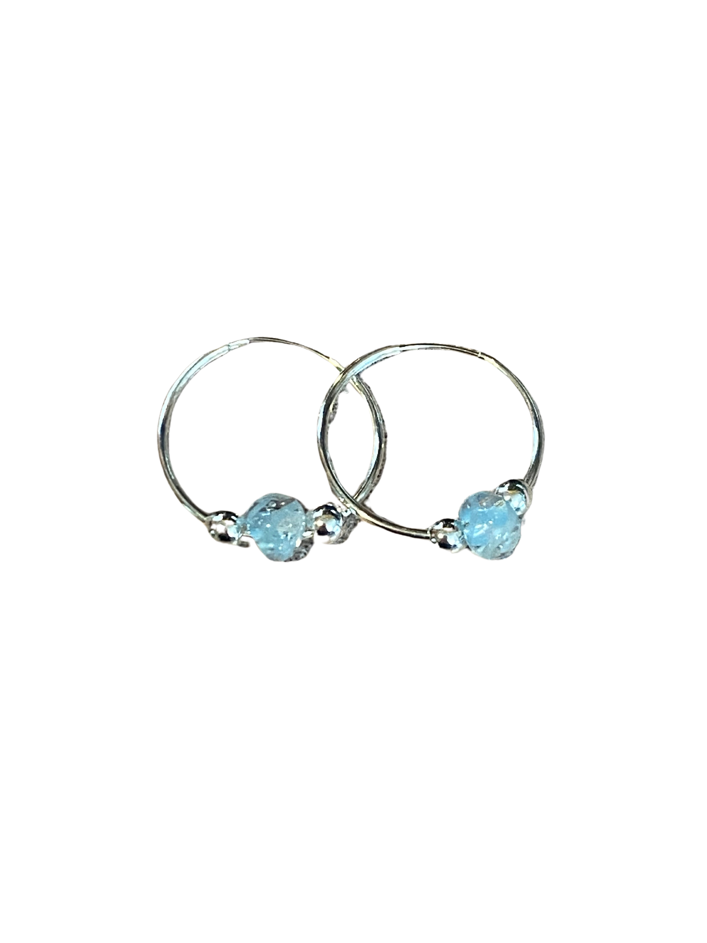 Boucles d'oreilles en forme de larme bleu glacier