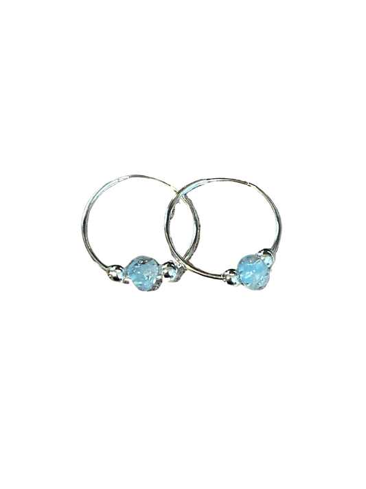 Ice Blue Teardrop Earrings