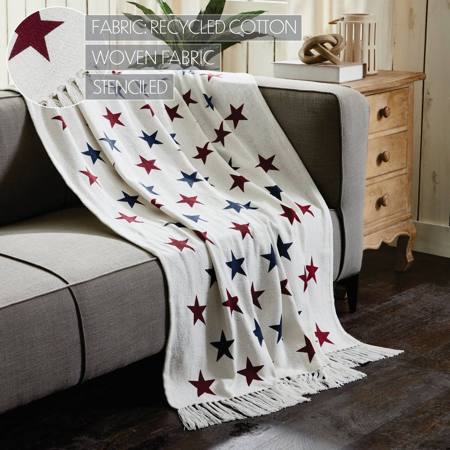 The Americana Collection Celebration Stars Woven Throw