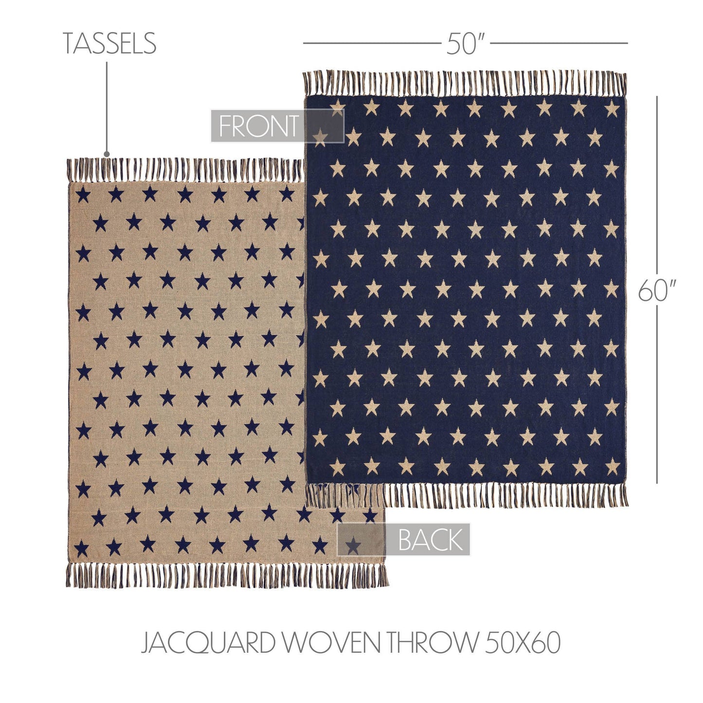 Americana Collection My Country Jacquard Stars Woven Throw