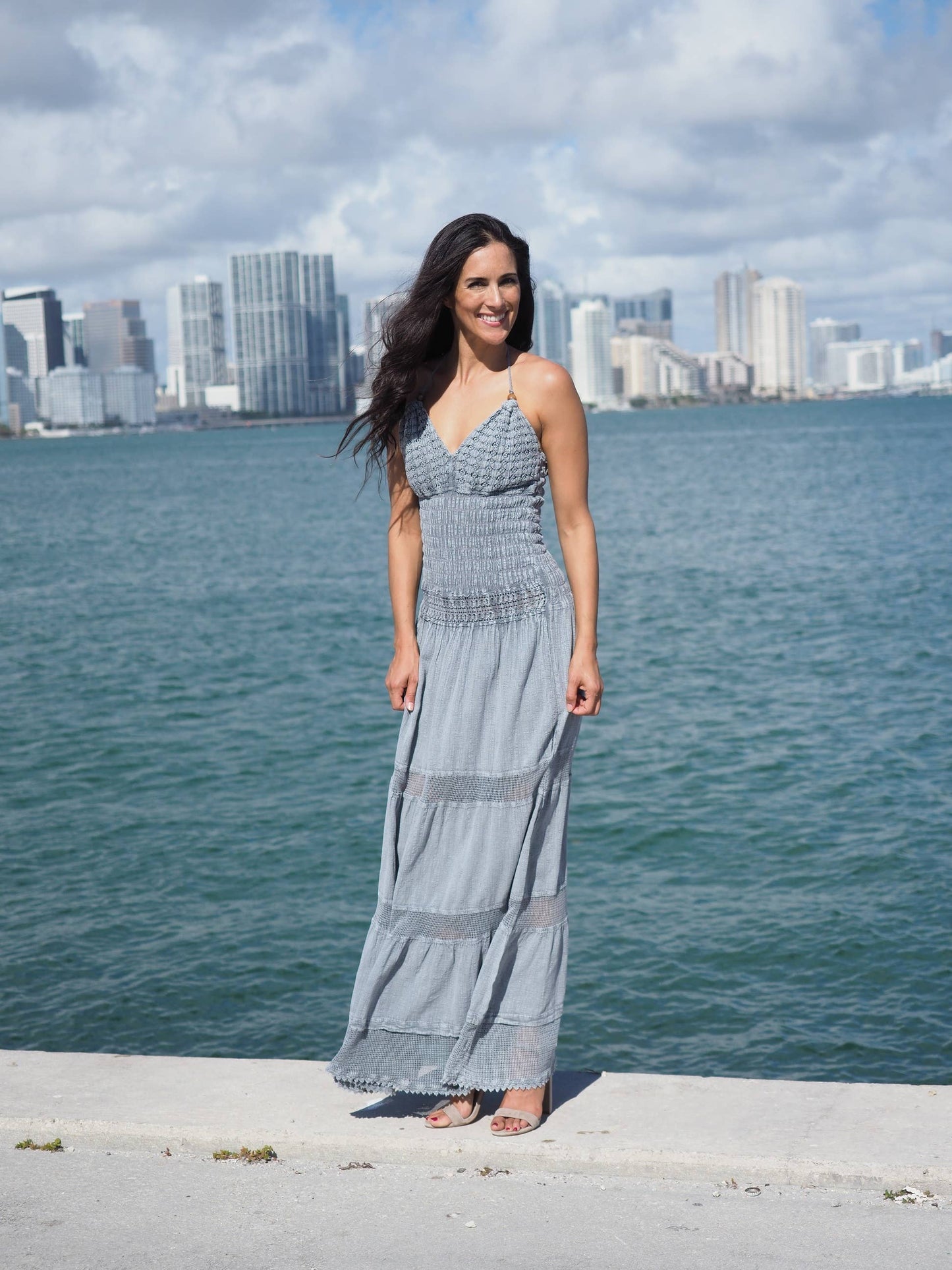 Hampton Dress Fossil Gray