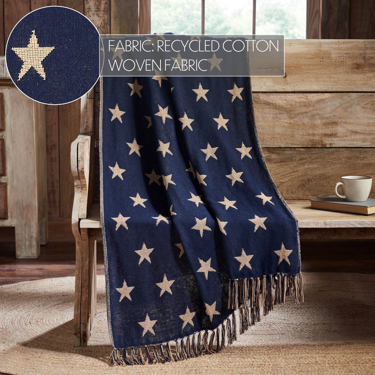Americana Collection My Country Jacquard Stars Woven Throw