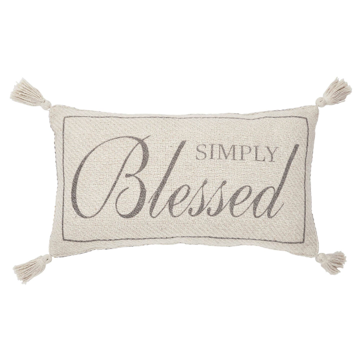 Simply Blessed Woven Pillow