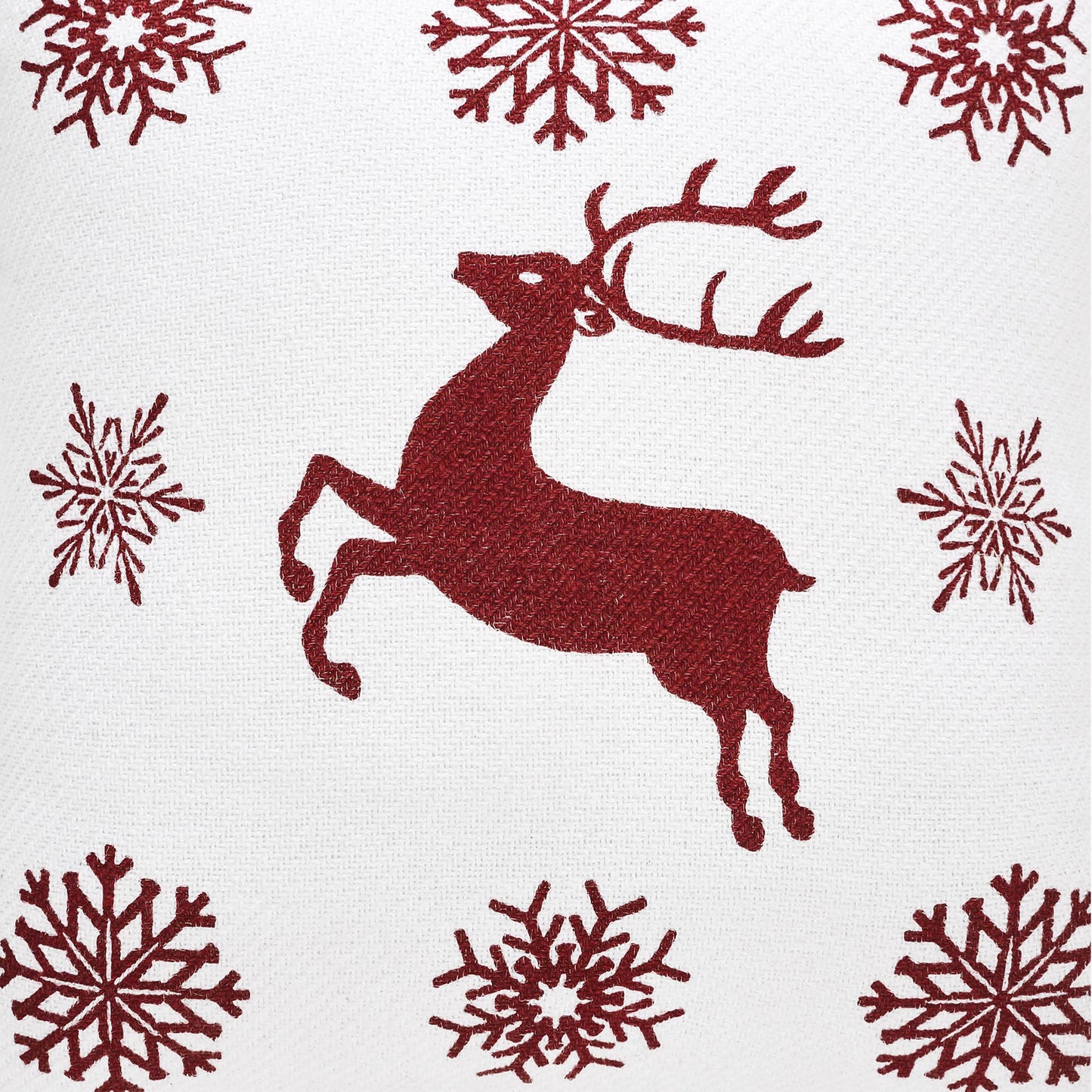 Scandia Snowflake Reindeer Pillow