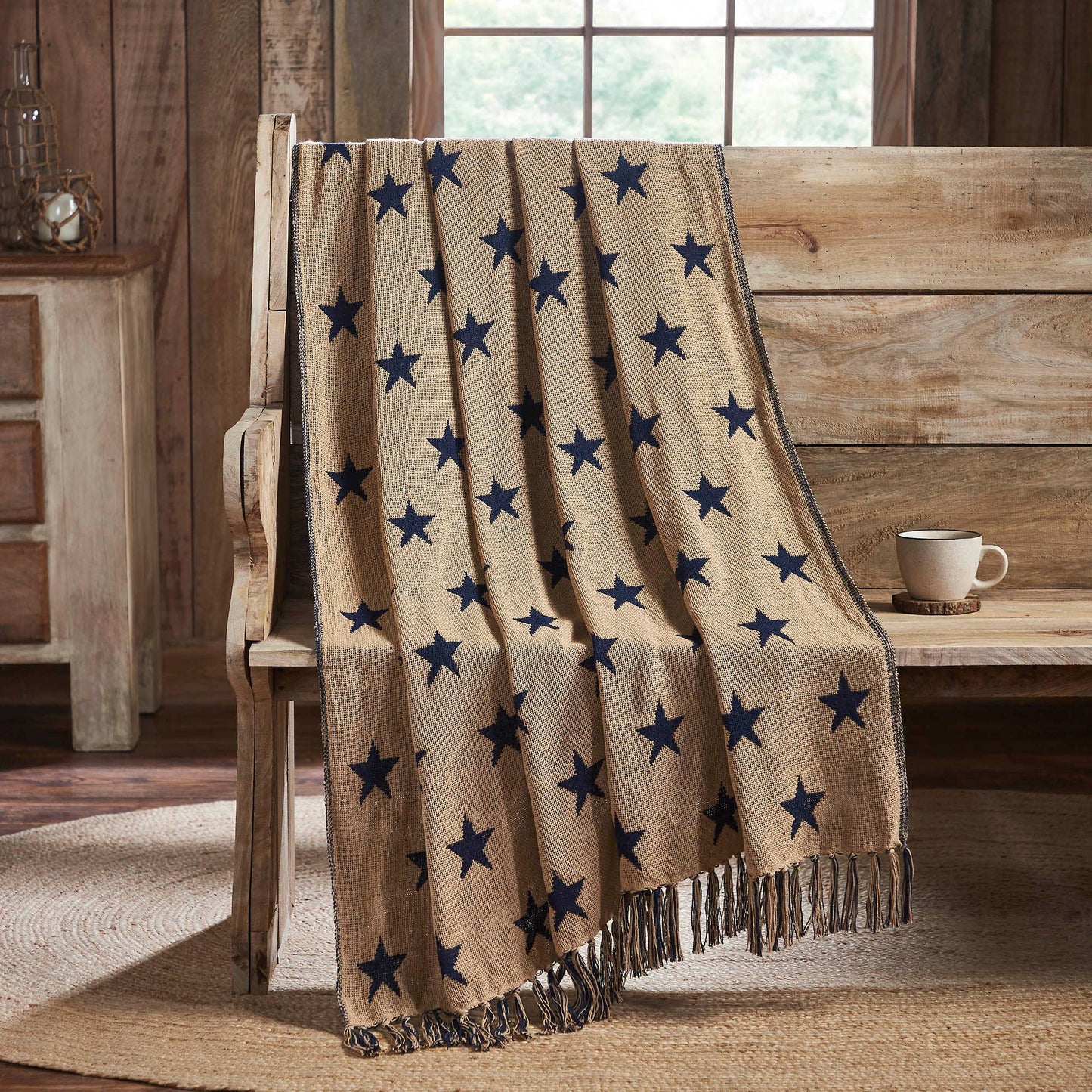 Americana Collection My Country Jacquard Stars Woven Throw