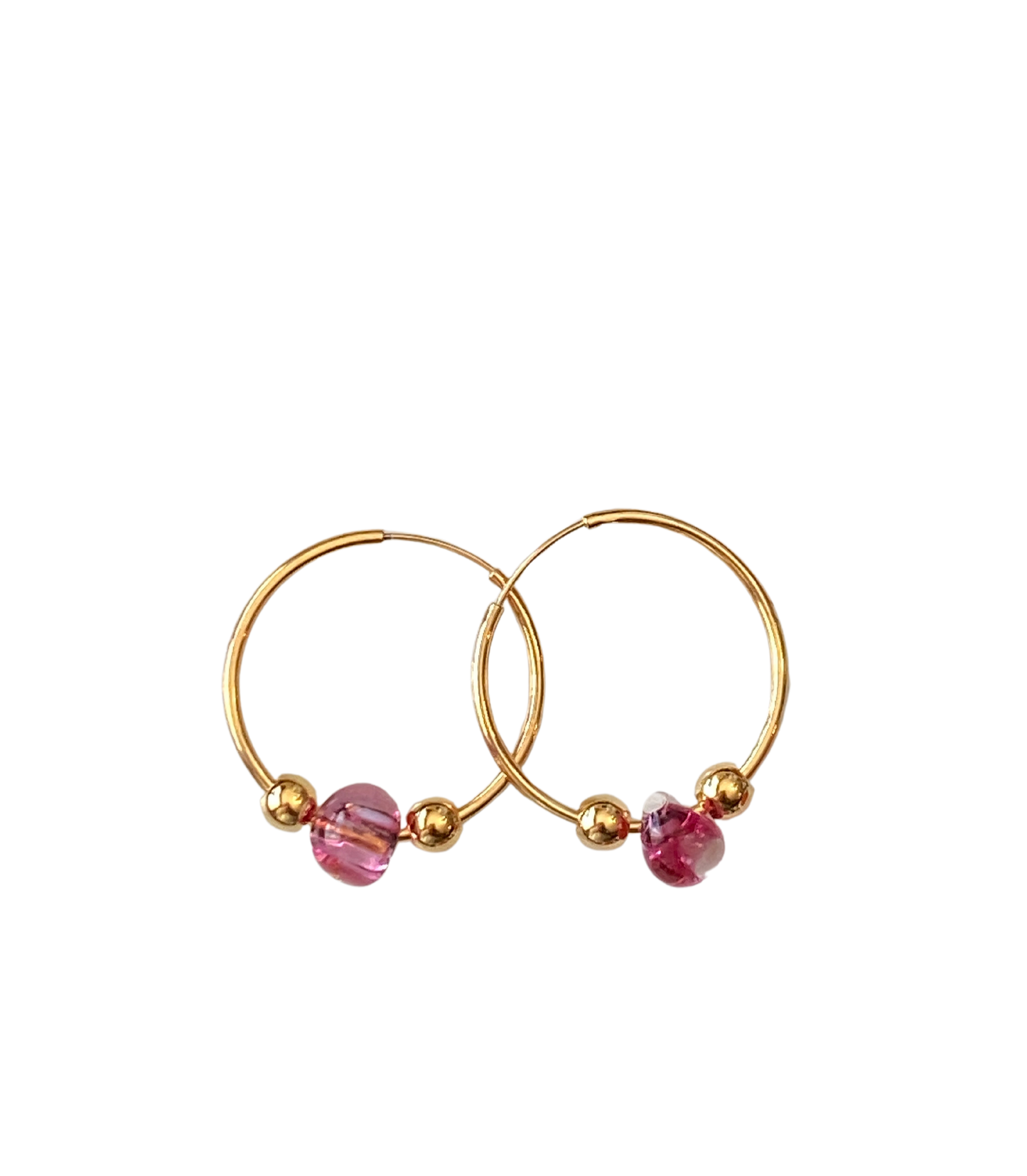 Boucles d'oreilles en forme de larme de framboise