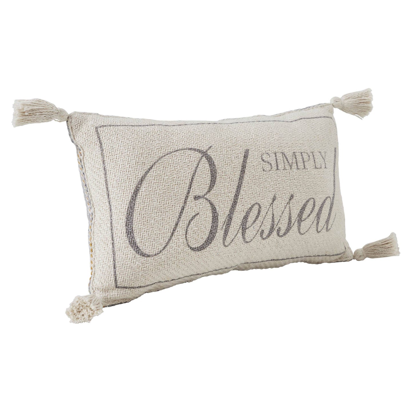 Simply Blessed Woven Pillow