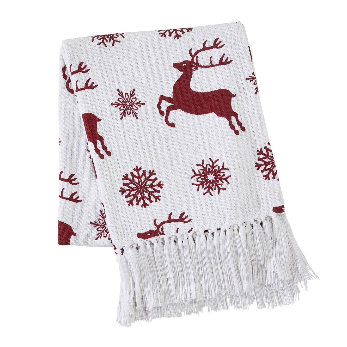 Scandia Snowflake Reindeer Throw