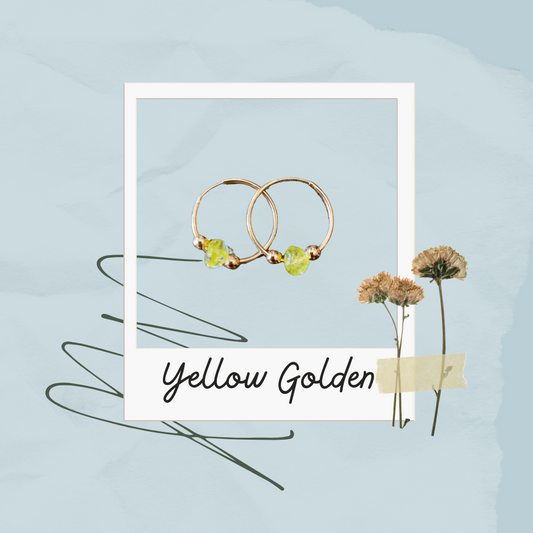 Yellow Golden Teardrop Earrings