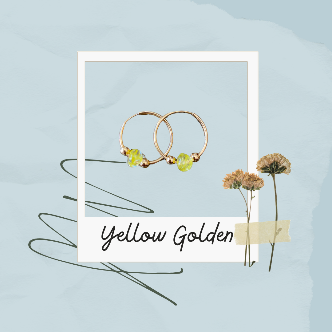Boucles d'oreilles en forme de larme en or jaune