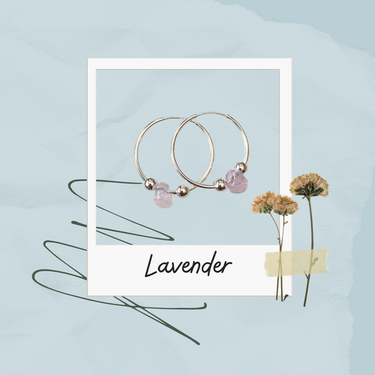 Lavender Teardrop Earrings