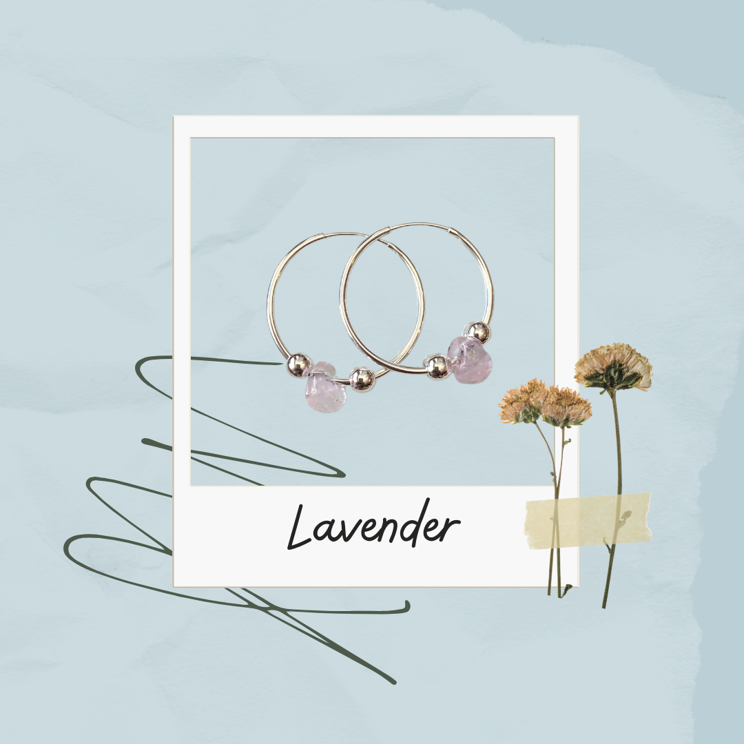 Lavender Teardrop Earrings