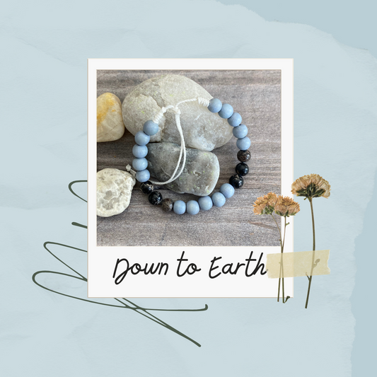 Bracelet Down to Earth en bois gris et jaspe