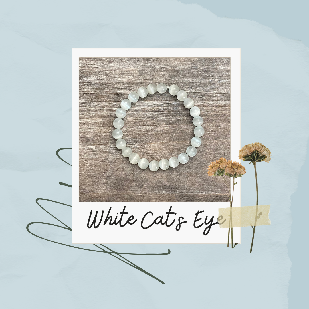 Bracelet Oeil de Chat Blanc