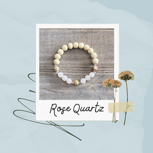 Bracelet Quartz Rose et Grès