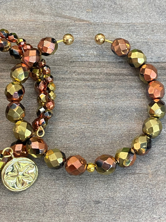 Bracelet manchette de la ruée vers l'or en Californie