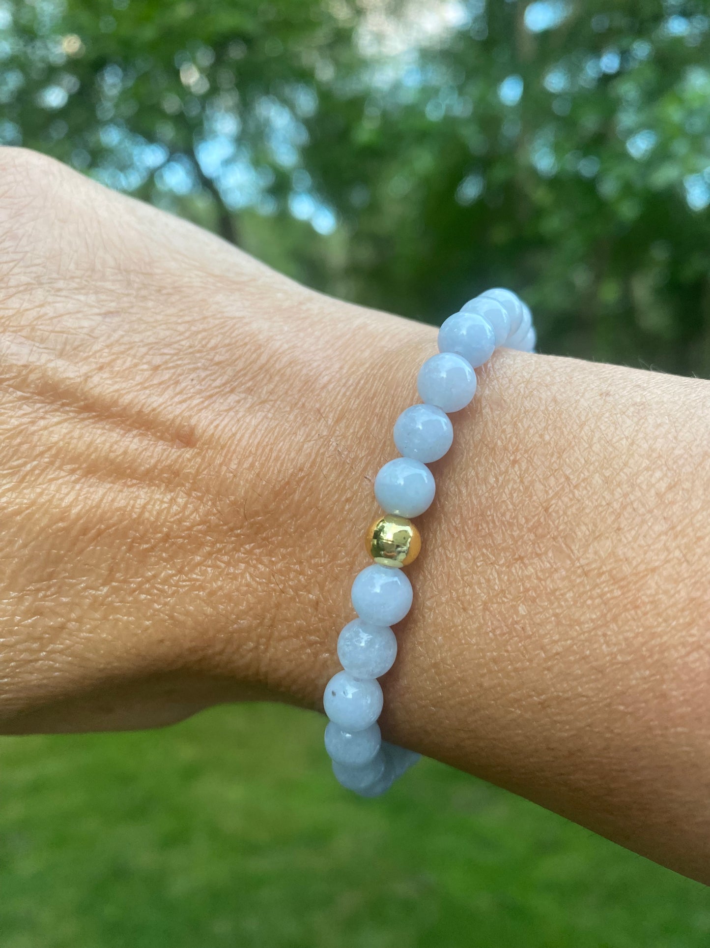 Bracelet Aigue-marine et Or