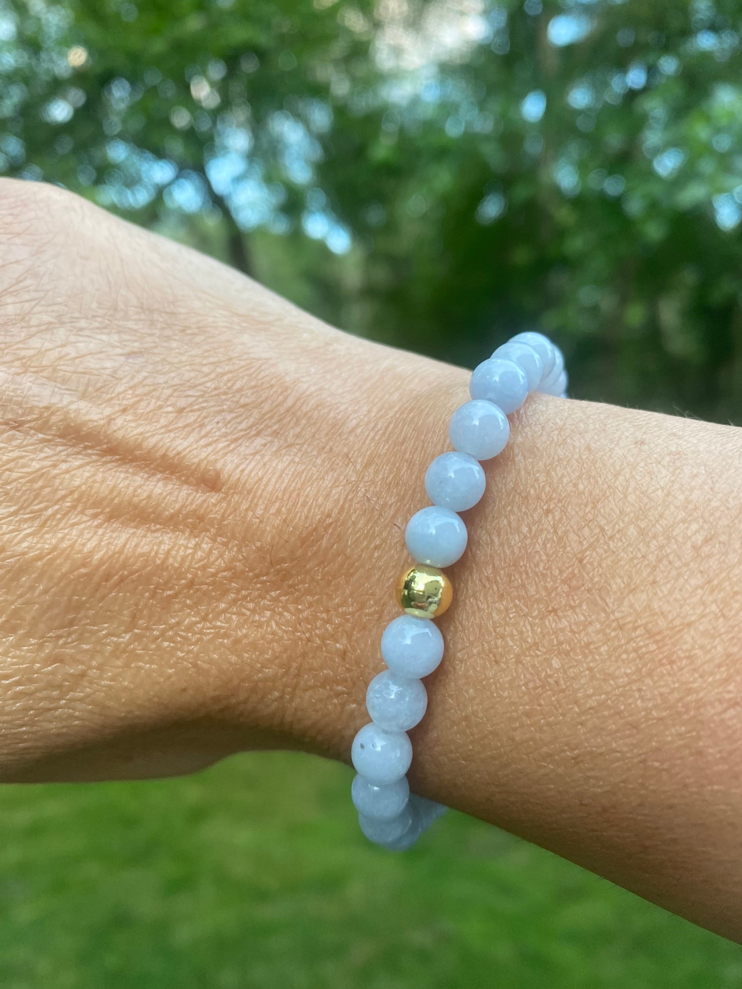 Bracelet Aigue-marine et Or