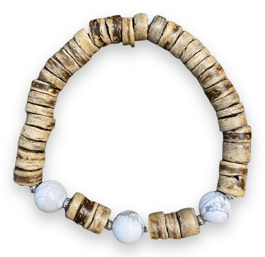 Pulsera de coco blanco