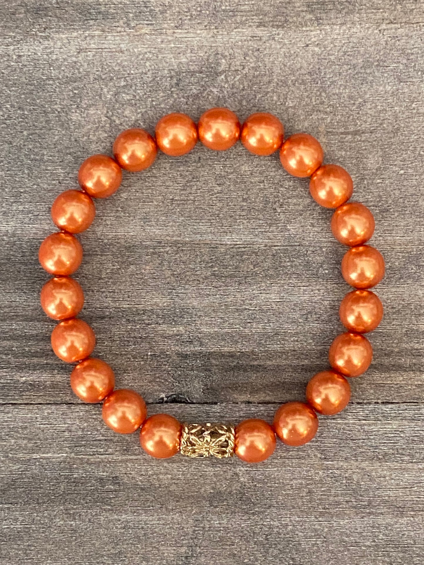 Bracelet en perles de cuivre