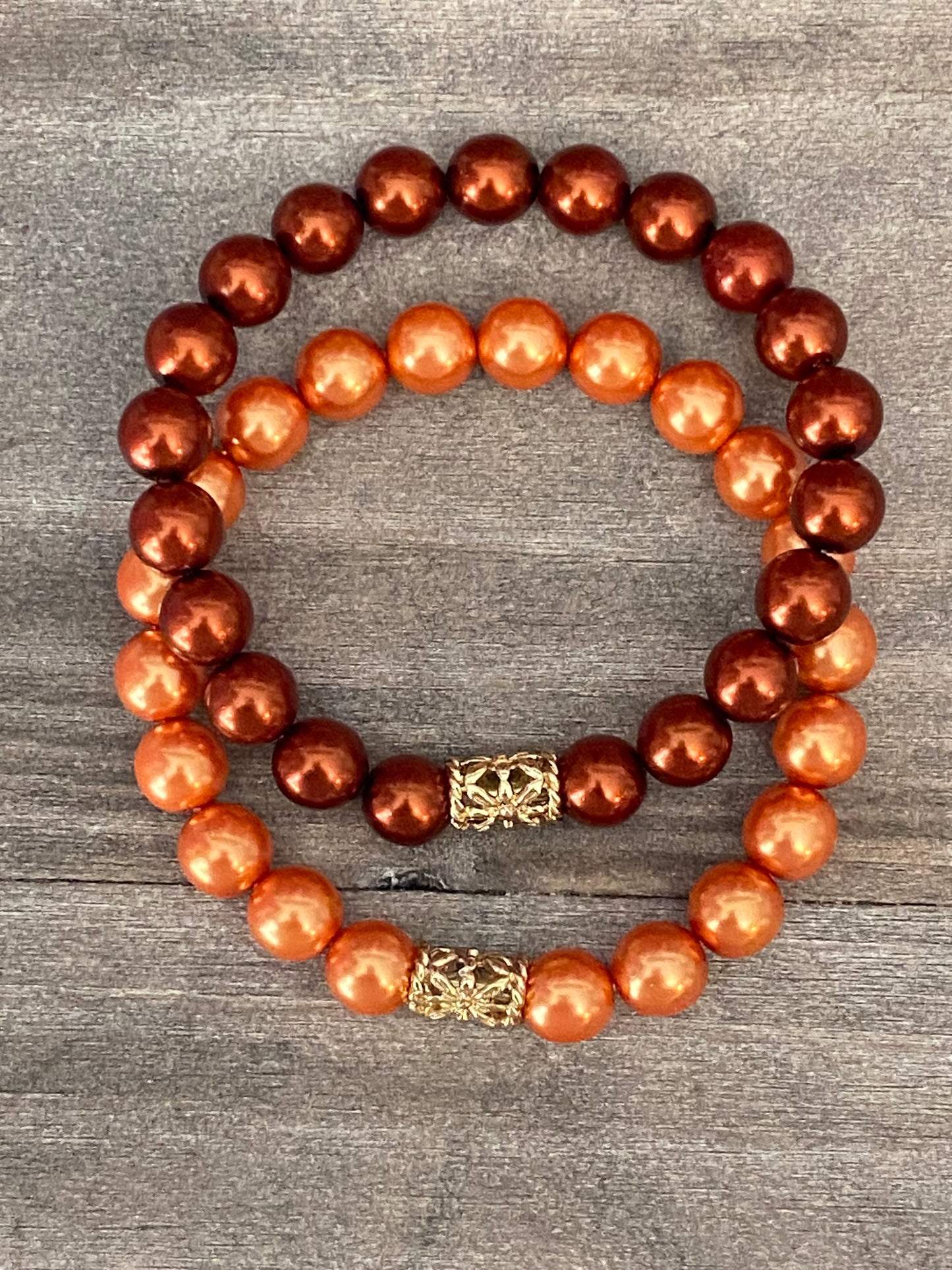 Bracelet en perles de bronze