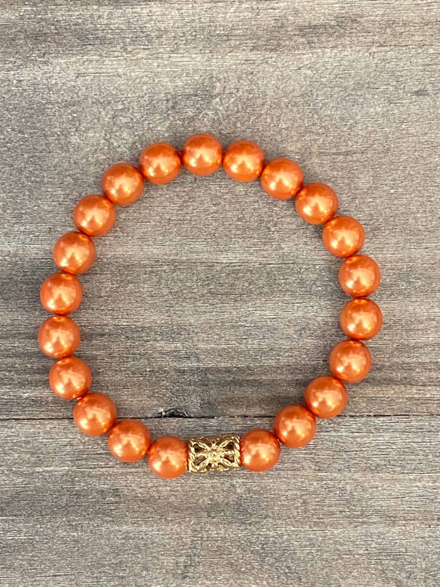 Bracelet en perles de cuivre