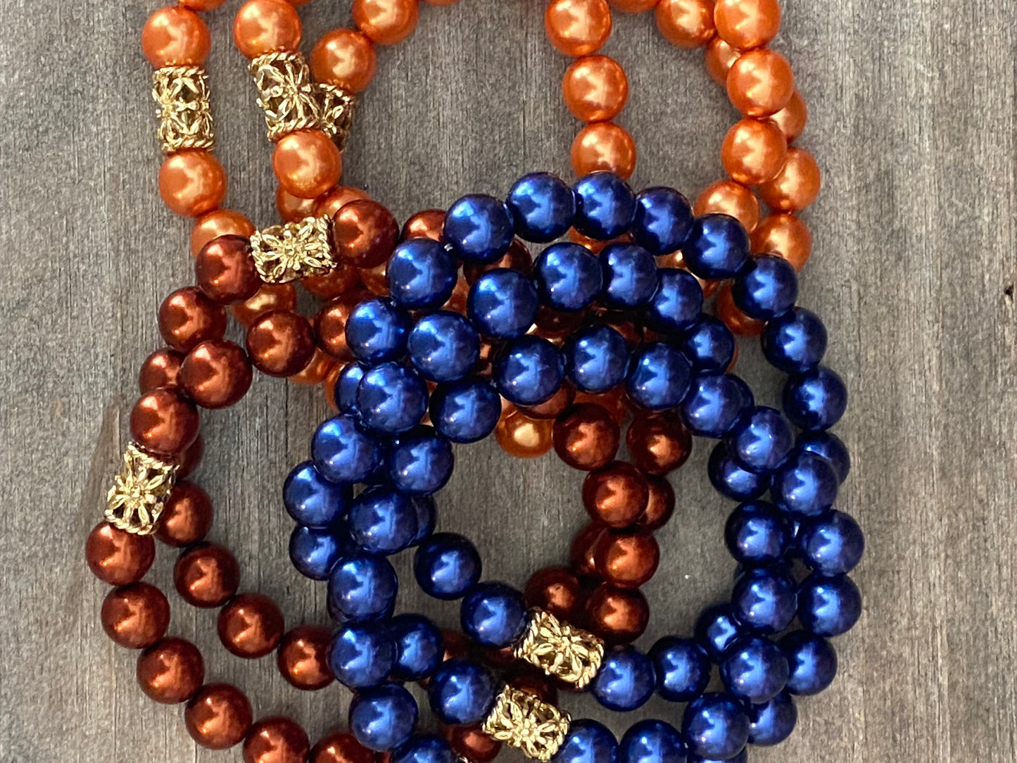 Bracelet en perles de bronze