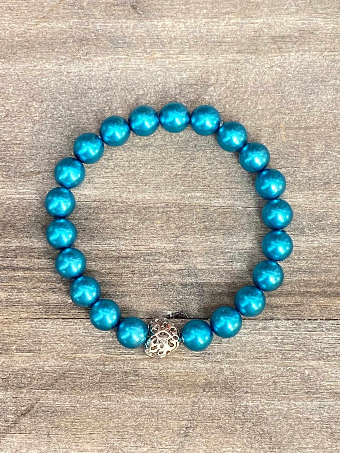 Bracelet de perles de paon