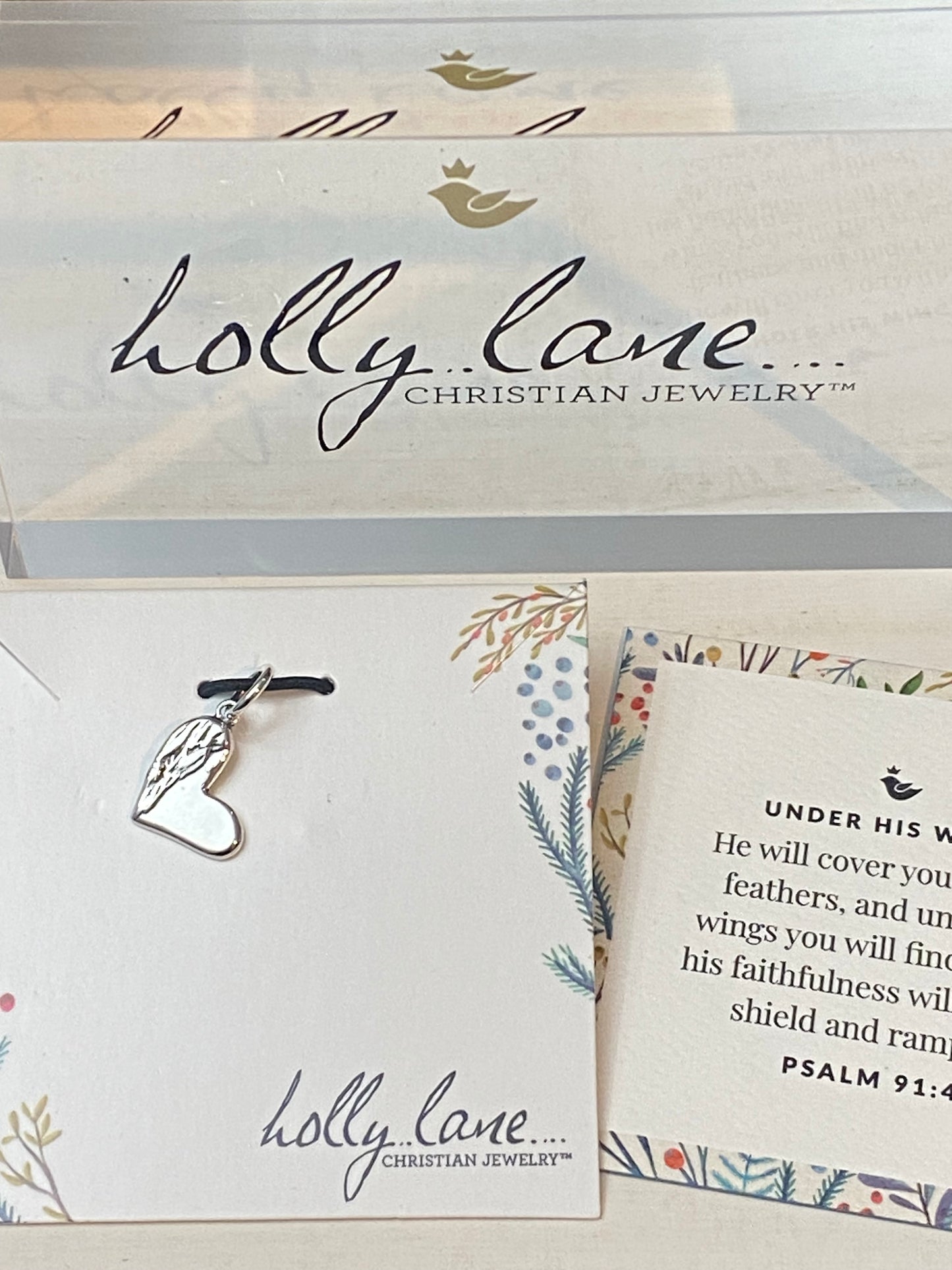 Holly Lane Under His Wings Sterling Silver Charm