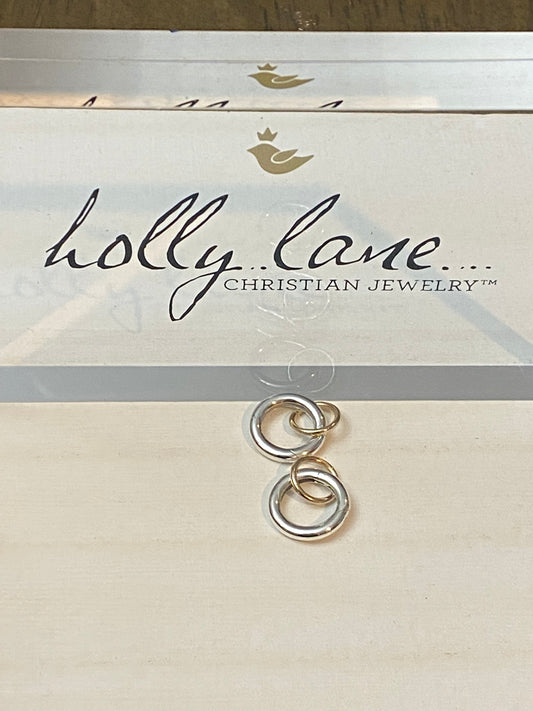 Holly Lane Round Sterling Silver and Gold Filled Pendant Clasp