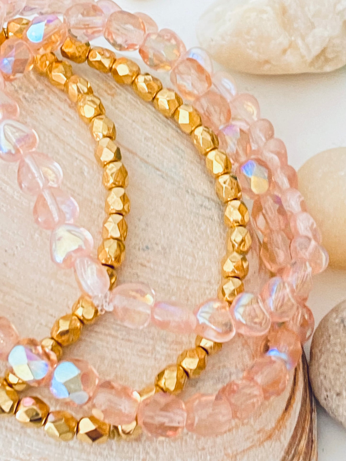 Pile de cristaux Blush