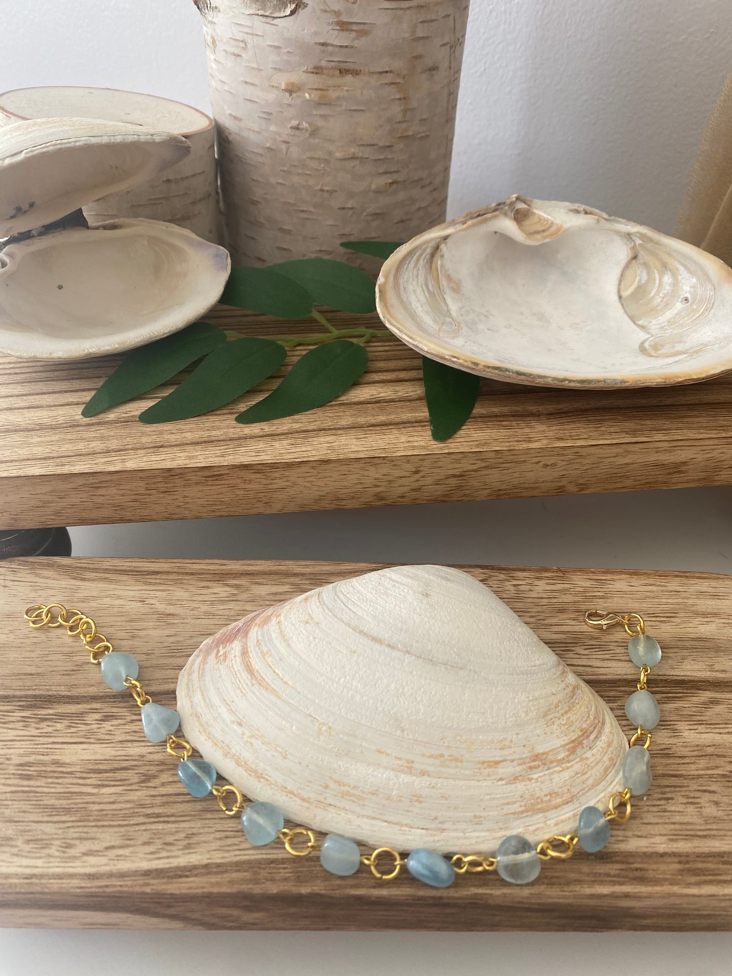 Aquamarine Nugget Bracelet