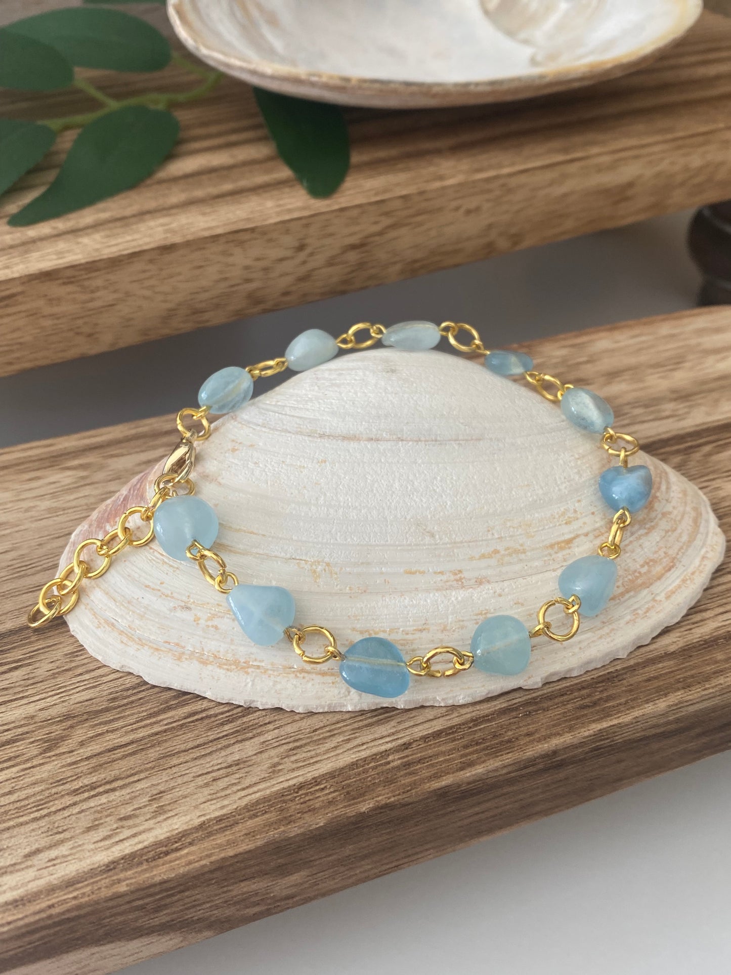 Aquamarine Nugget Bracelet
