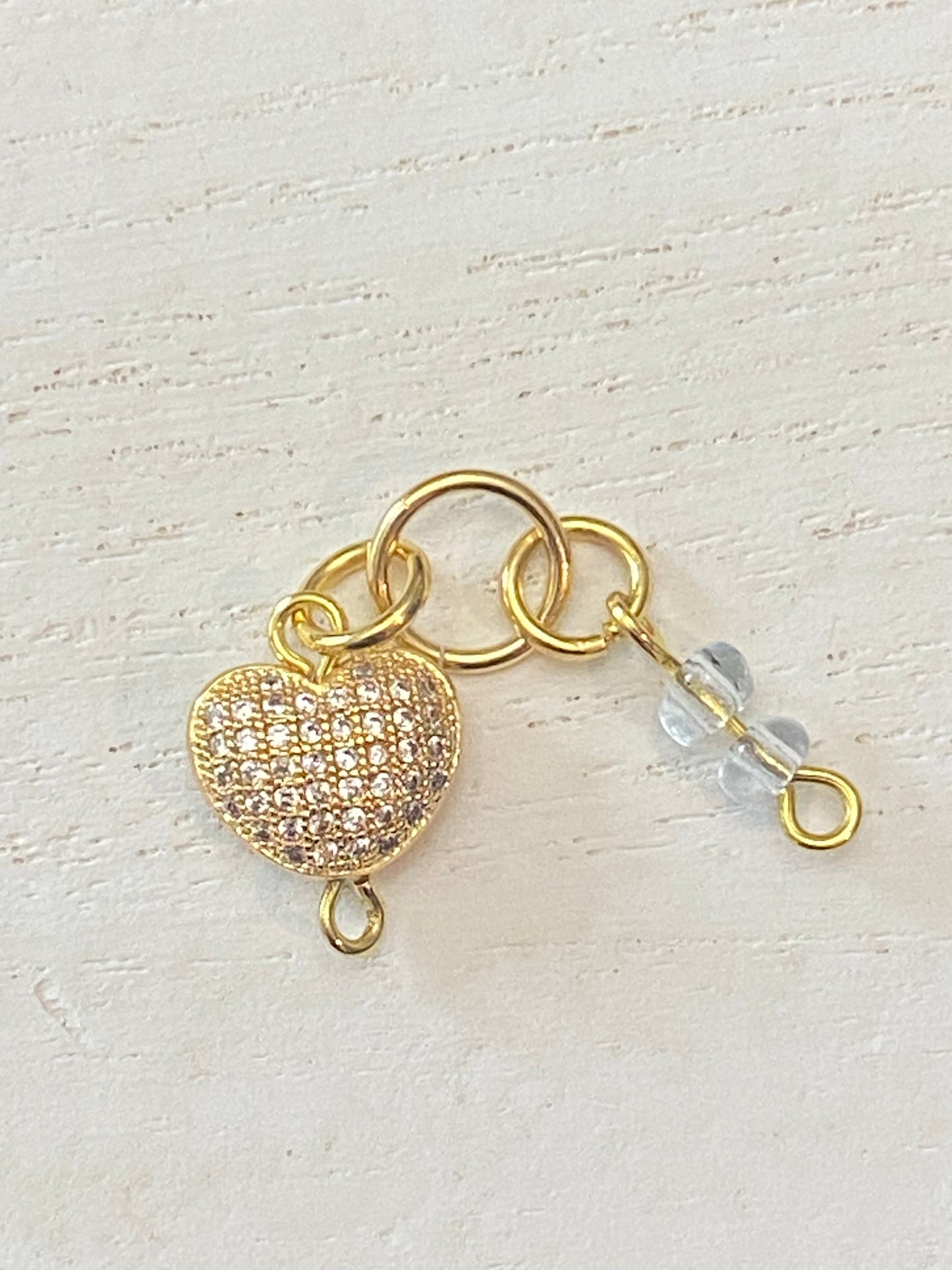Ice Blue Puffy Heart Charm