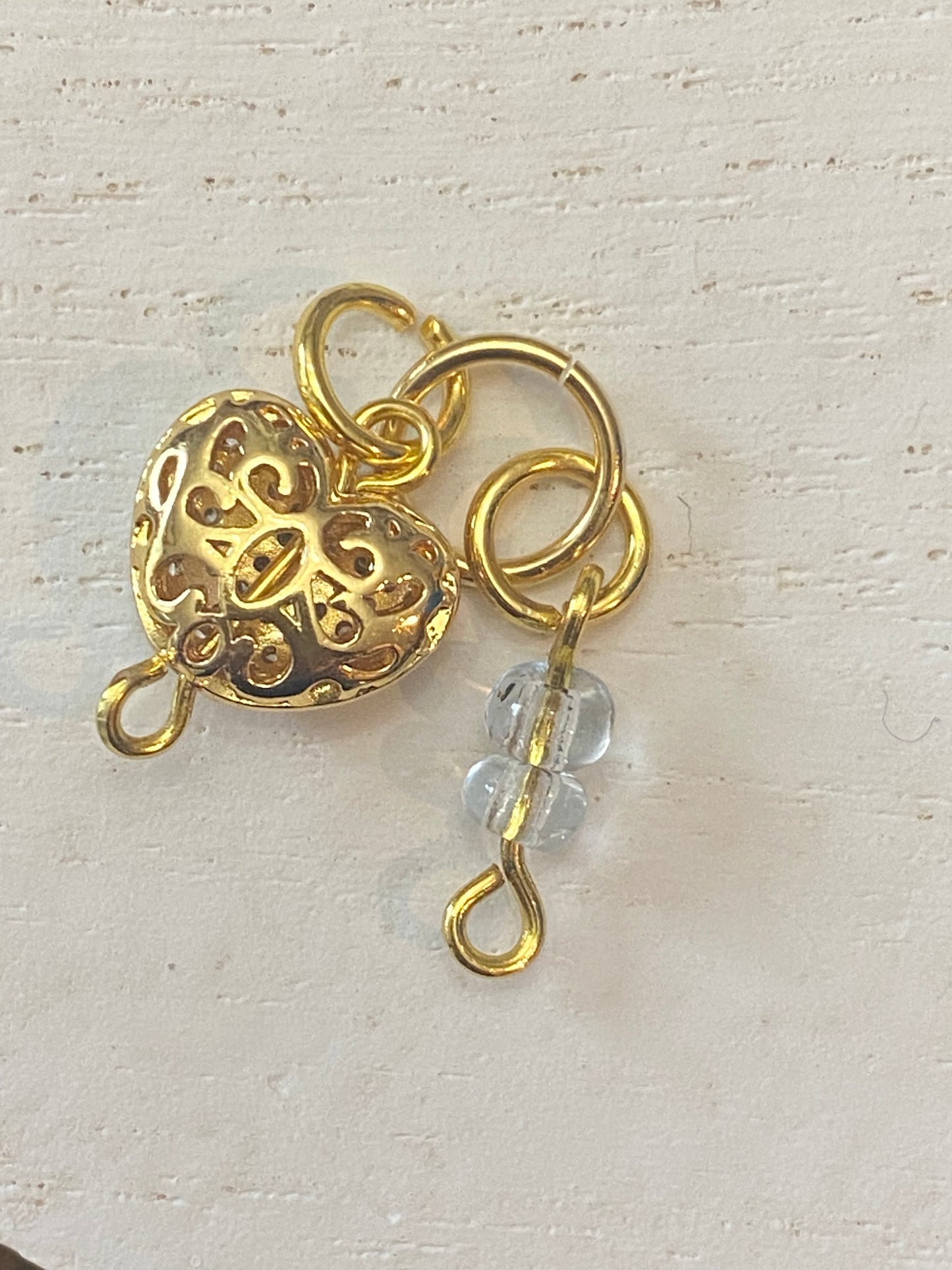 Ice Blue Puffy Heart Charm