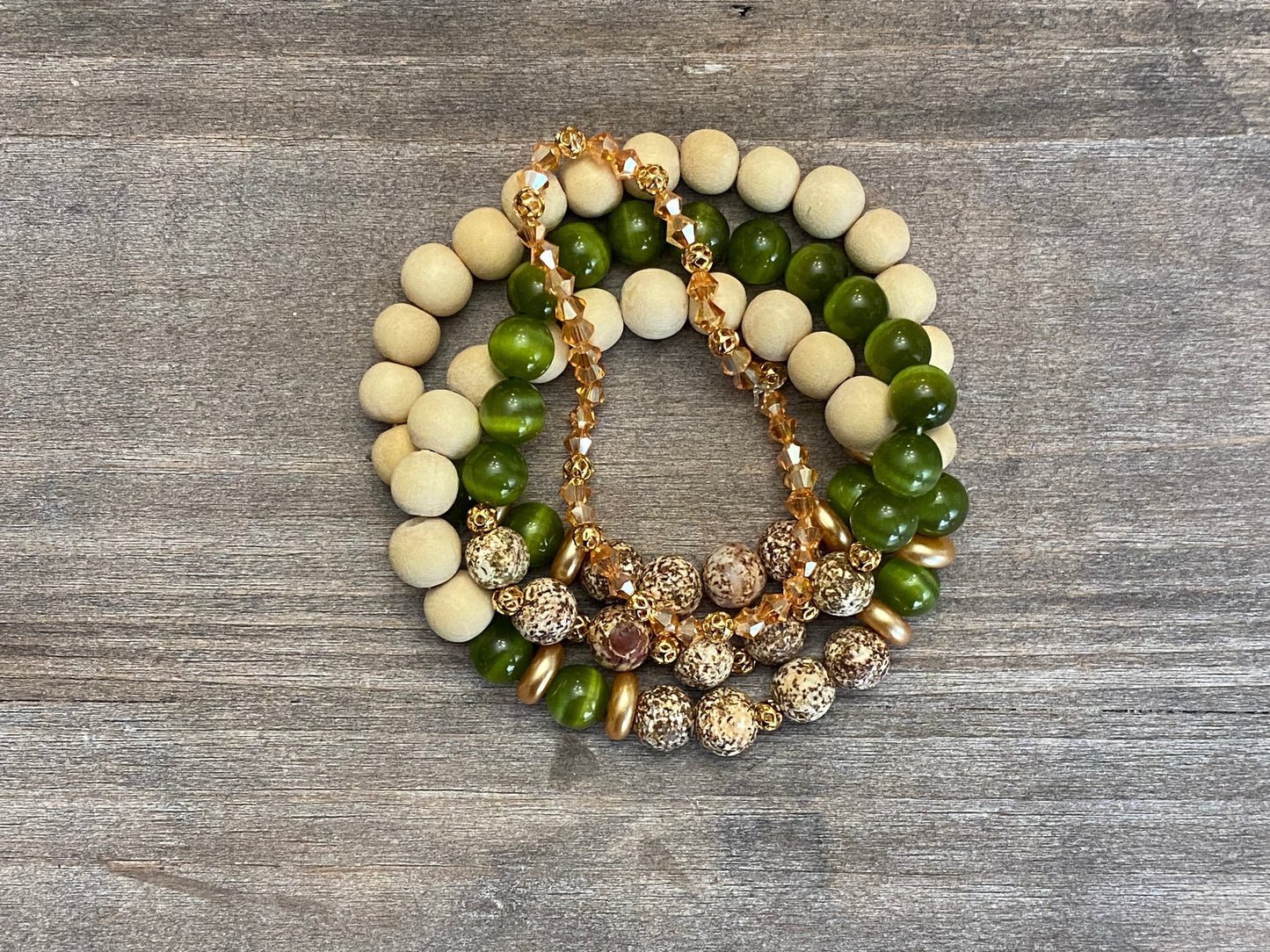 Olive Green Cat’s Eye Stack