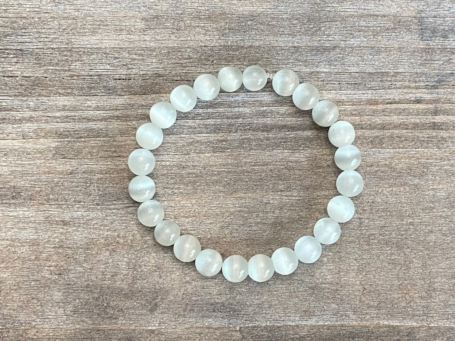 Bracelet Oeil de Chat Blanc