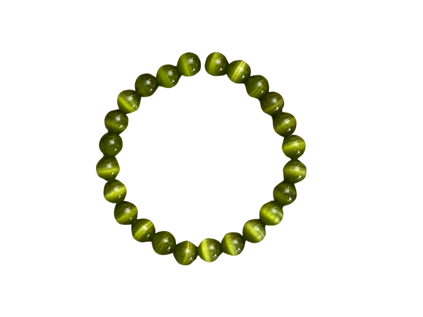 Olive Green Cat’s Eye Bracelet