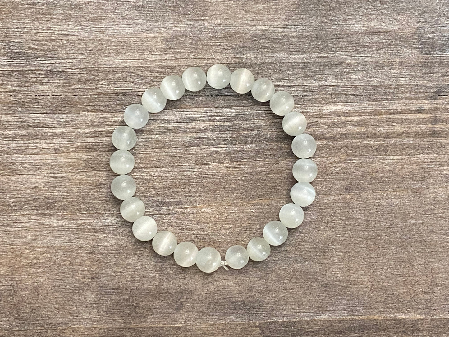 Bracelet Oeil de Chat Blanc