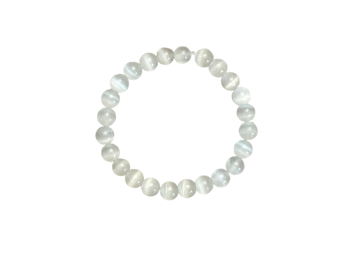 Bracelet Oeil de Chat Blanc
