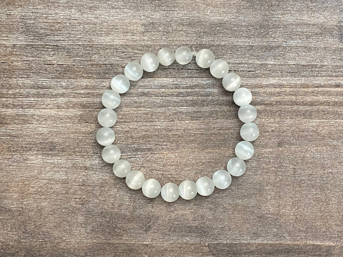 Bracelet Oeil de Chat Blanc