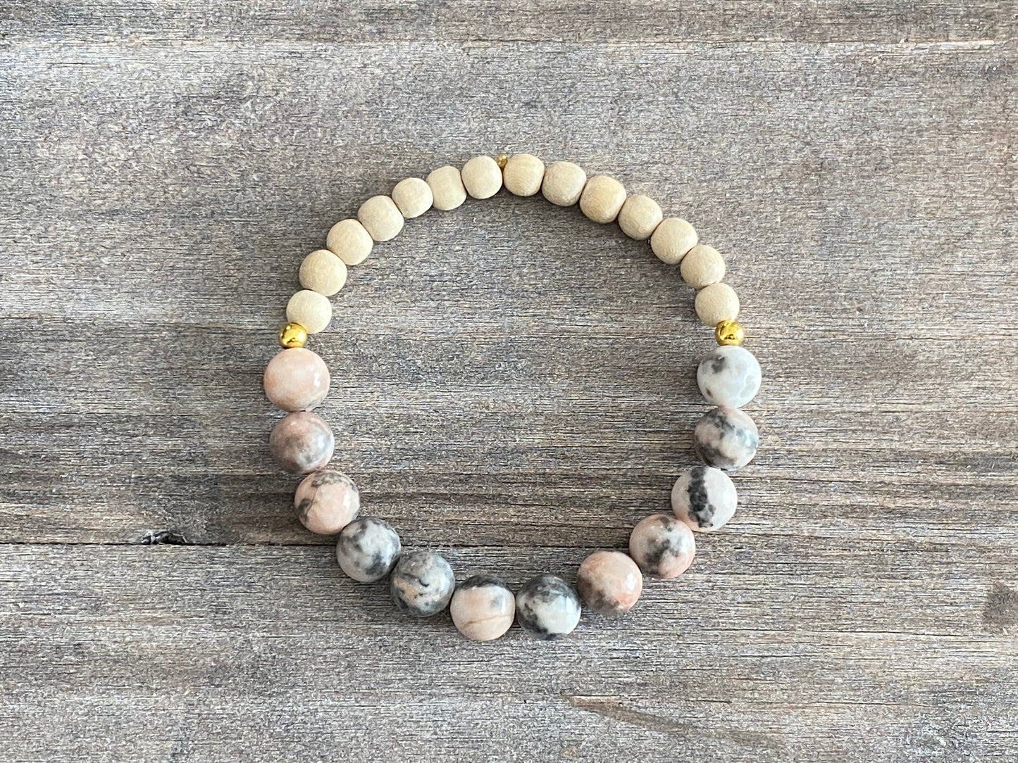 Bracelet Zèbre Rose et Or