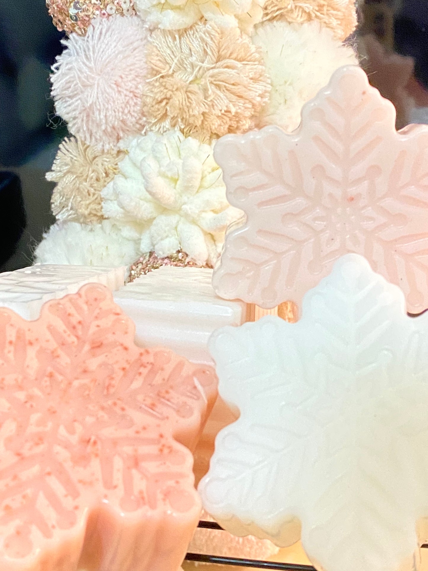 Pink and White Peppermint Crinkle Cut Soap Bar
