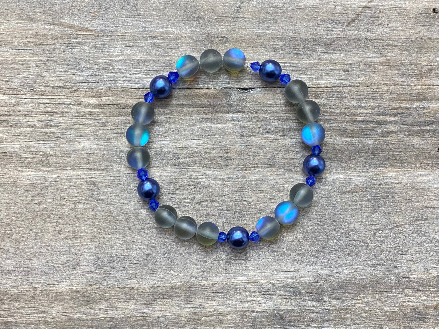 Metallic Blue Mermaid Bracelet