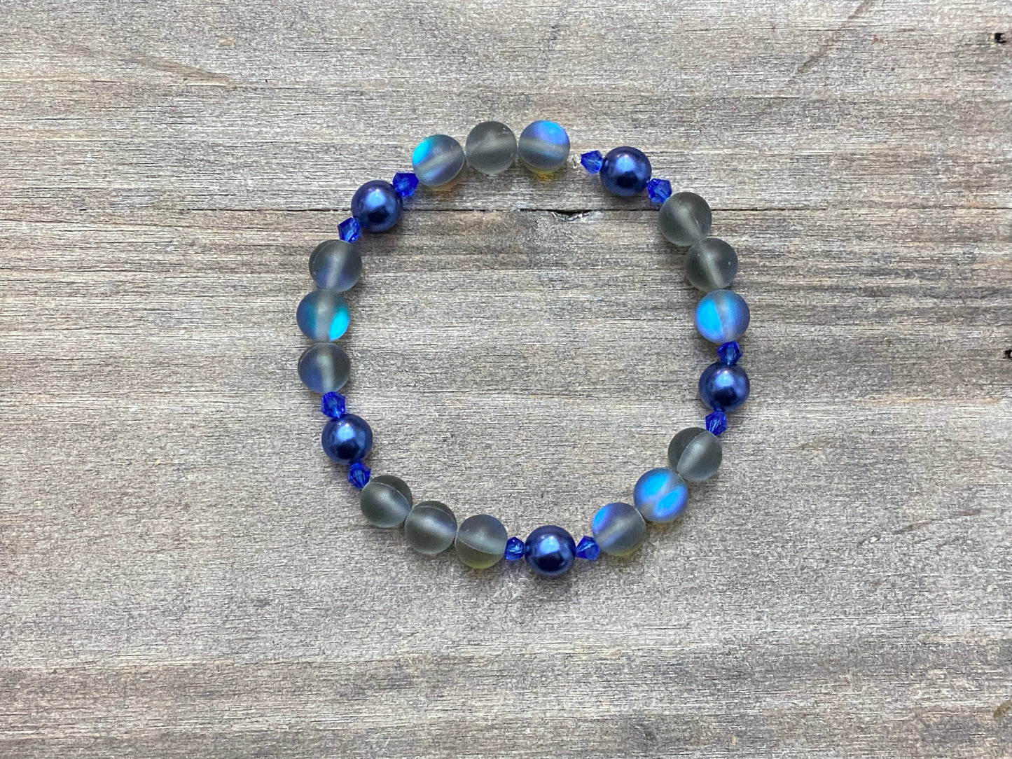 Metallic Blue Mermaid Bracelet