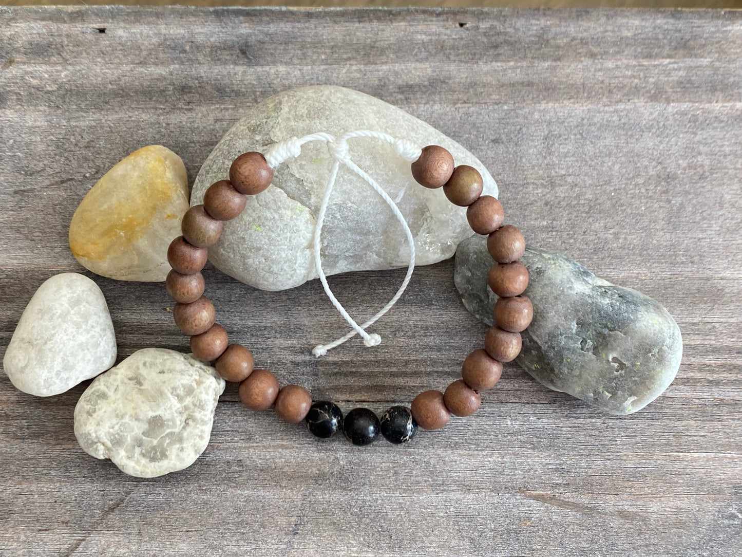 Bracelet Down to Earth marron clair et jaspe