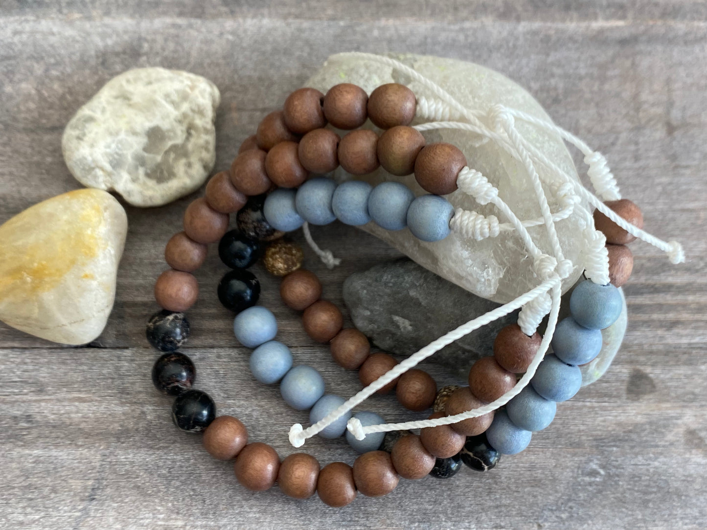 Bracelet Down to Earth marron clair et jaspe