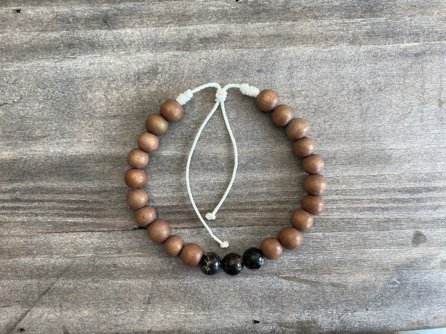 Bracelet Down to Earth marron clair et jaspe