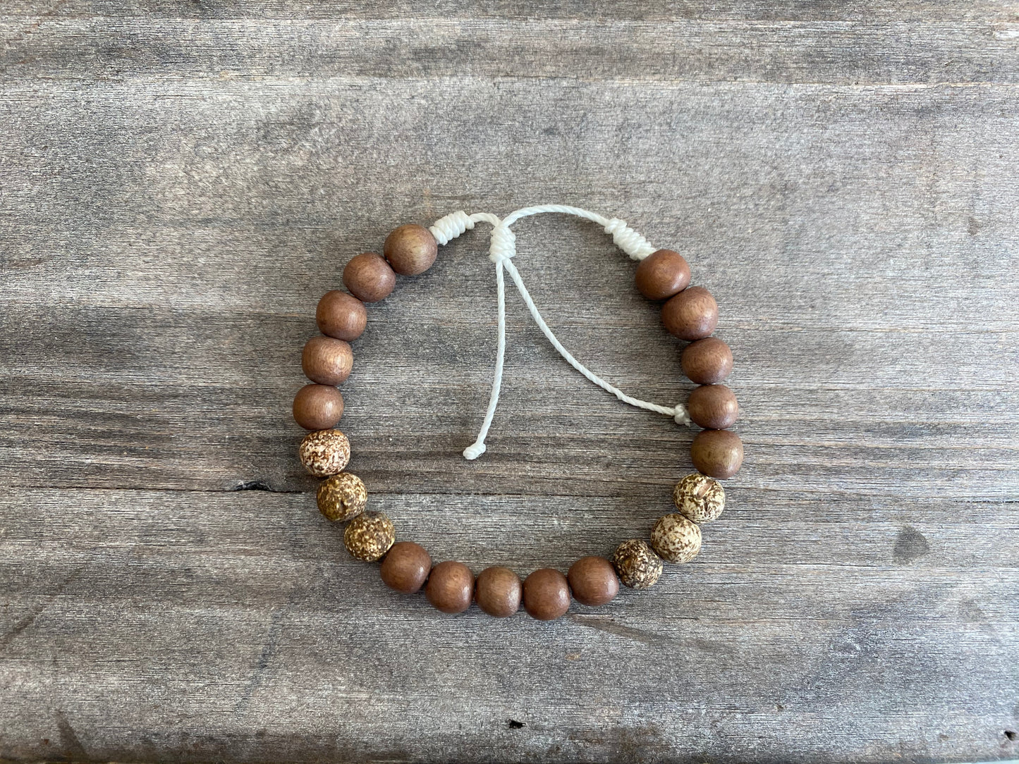 Bracelet Down to Earth marron clair et grès