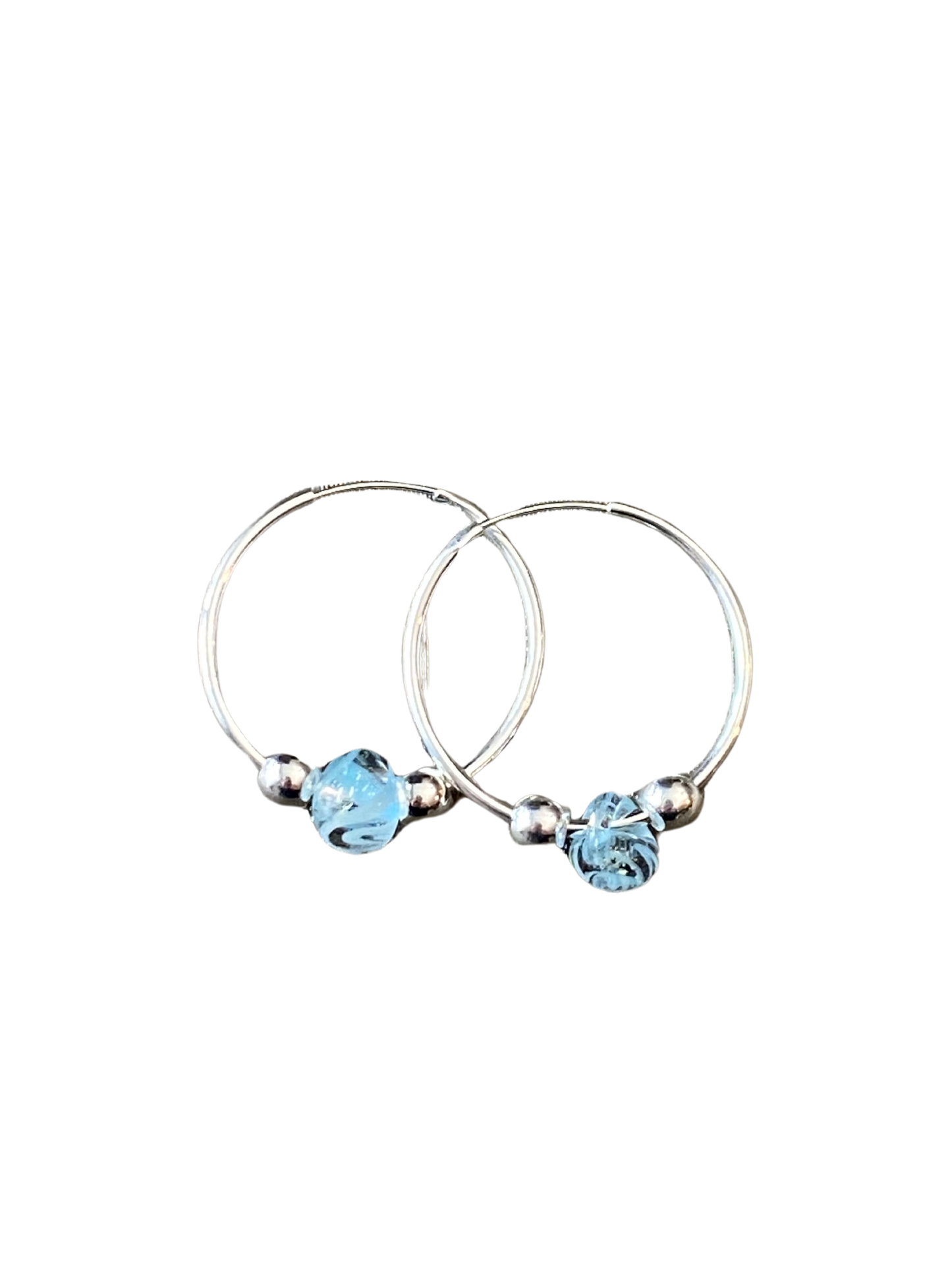 Ice Blue Teardrop Earrings